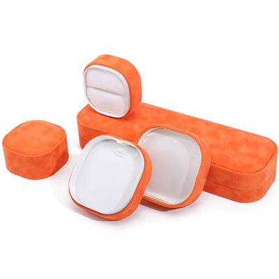 Orange Velvet Jewelry Box for Bracelet Necklace Bracelet Ring by Hanhong Custom Logo