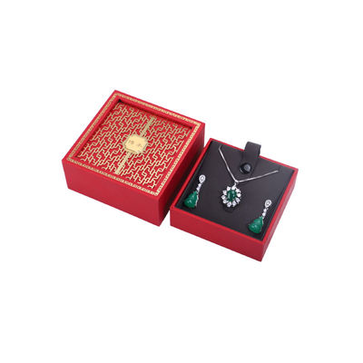 Customer Logo Chinese Style Red Bracelet Box Packaging For Festive Holiday Gift