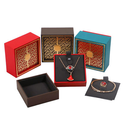 Customer Logo Chinese Style Red Bracelet Box Packaging For Festive Holiday Gift