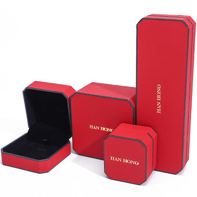 Buy Red Velvet Material Rectangle Jewelry Box for Luxury Bracelet Earrings Necklace Ring online manufacture