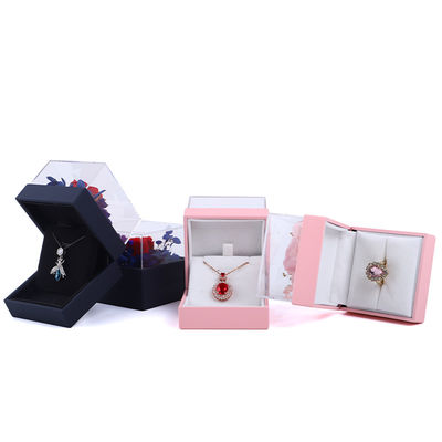 Luxury Square Rose Necklace Box Jewelry Gift Box For Captivating Presentation