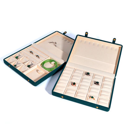 Buy Coffee Color Microfiber Leather Jewelry Box for Necklace Bracelet Stud Set and Ring online manufacture