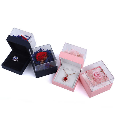 Luxury Square Rose Necklace Box Jewelry Gift Box For Captivating Presentation