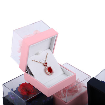 Buy Square Rose Flower Jewelry Packaging Box Floral Ring Box For Gift Custom Design online manufacture