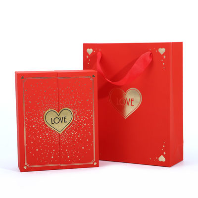 Buy Heart Shaped Red Rose Flower Jewelry Box Packaging For Valentine's Day Necklace online manufacture