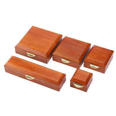 Custom Embossing Logo Luxury Wood Jewelry Box Packaging For Bracelet Necklace Set