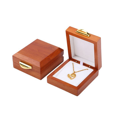 Custom Embossing Logo Luxury Wood Jewelry Box Packaging For Bracelet Necklace Set