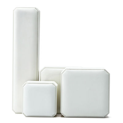 Hanhong Jewelry Package for Earrings Bracelet Storage Box in White Leather 10*10*5cm