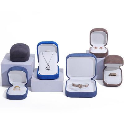 Velvet Material Jewelry Box for Customized Luxury Necklace Ring Earrings Storage Box