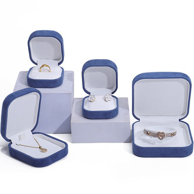 Velvet Material Jewelry Box for Customized Luxury Necklace Ring Earrings Storage Box