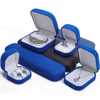 Velvet Material Jewelry Box for Customized Luxury Necklace Ring Earrings Storage Box