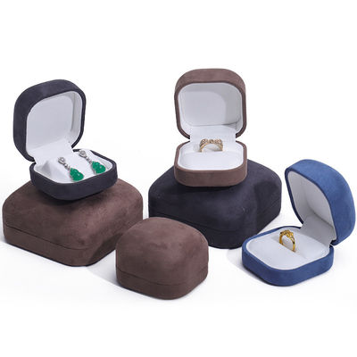 Velvet Material Jewelry Box for Customized Luxury Necklace Ring Earrings Storage Box