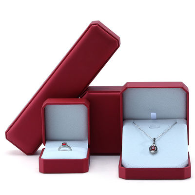 Buy Custom Luxury Jewelry Packaging Box with Handmade Red Leather Exquisite Craftsmanship online manufacture