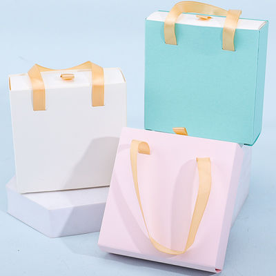 Discreet Cardboard Paper Jewelry Gift Packaging Box With Tote Bag For Storage