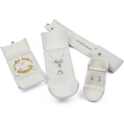 White Exquisite Velvet jewellery gift box Luxury Packaging Box For Ring Pendant