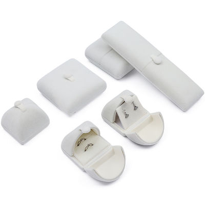 White Exquisite Velvet jewellery gift box Luxury Packaging Box For Ring Pendant
