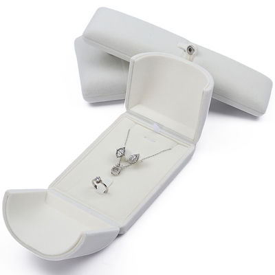 White Exquisite Velvet jewellery gift box Luxury Packaging Box For Ring Pendant