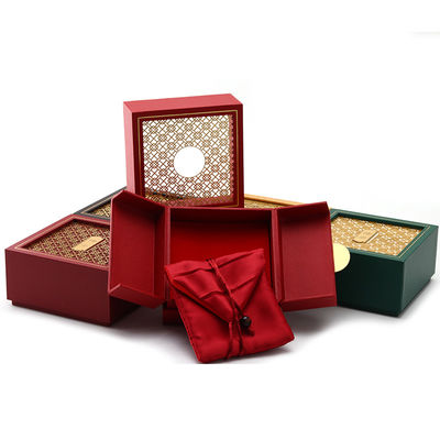 Ancient Style Cardboard Paper Jewelry Packaging Box with Textured Decor