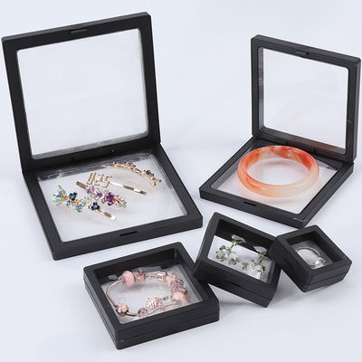 Buy Black Luxury Jewelry Display Cases Plastic Protective Box With PE Film For Jewelry online manufacture