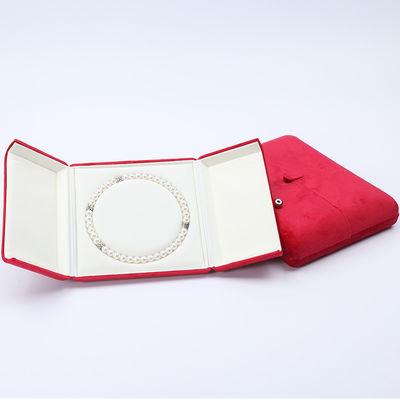 China Manufacturing wholesale Luxury Jewellery Box packaging Custom high end Necklace Bracelet Earrings Ring Packaging double door Velvet red Jewelry Box with logo