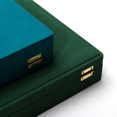 Spacious Space Velvet Jewellery Box Multiple Cells Jewelry Display Box Custom Logo