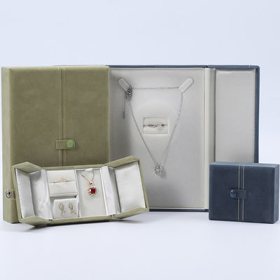 Buy Multi Function Custom Branded Velvet Jewellery Case Packaging With Button Closure online manufacture