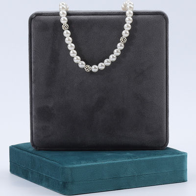 Multiple Colors Soft Velvet Pearl Necklace Storage Case Slip No Villi Jewelry Box
