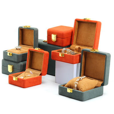 Buy Soft Touch Velvet Jewelry Box Packaging Sets Multi Color For Luxury Watch Storage online manufacture