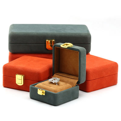 Soft Touch Velvet Jewelry Box Packaging Sets Multi Color For Luxury Watch Storage