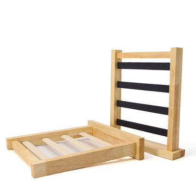 Compact Multipurpose Wooden Ear Rings Drop Display Rack Jewelry Exhibition Stand