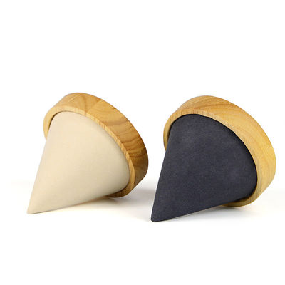 Wooden Cone Shaped Jewelry Display Stand for Bracelet Bangle Watch Exhibition