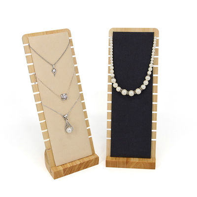 Buy Slotted Edge Portable Wooden Jewelry Display Stand for Necklace Pendant Show online manufacture