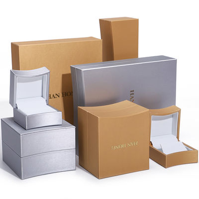 Multi-Color Arc-Shaped PU Leather Jewelry Packaging Box Set for Ring Pendant