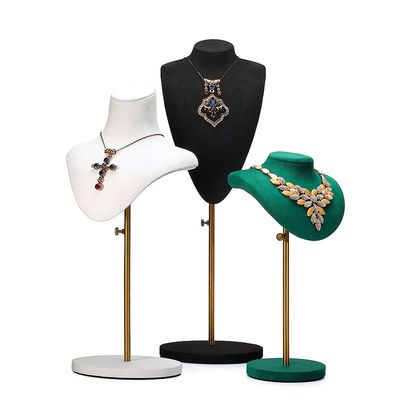 Portable Detachable Soft Velvet Jewelry Organizer Mannequin Luxury Display Bust