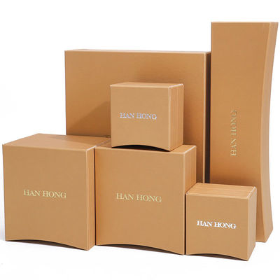 Golden Arc Shaped Faux Leather Jewelry Box Luxury Jewelry Storage Packaging Case