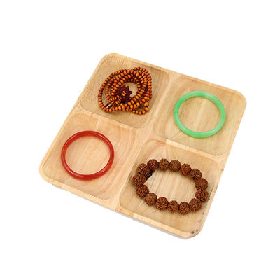 Multiple Shapes Jewelry Display Plate Wooden Bracelet Display Exhibition Tray