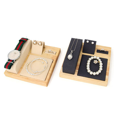Multipurpose Wooden Luxury Jewelry Display Tray for Watch Pendant Ear Studs