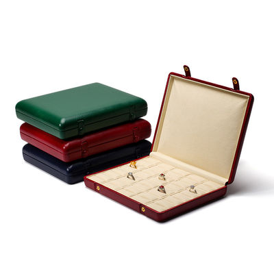 Pebble Grain Leather Jewelry Box Packaging Storage Case For Ear Studs Pendant