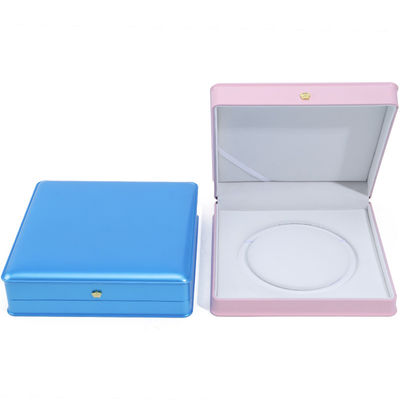 Soft Touch Macaron Color Plastic Pearl Necklace Storage Box Jewelry Packaging