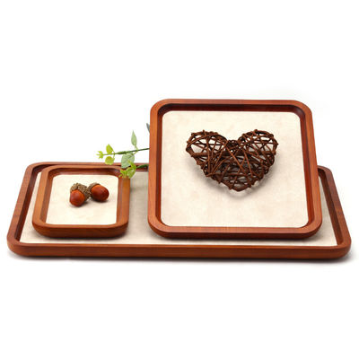Durable Solid Wood Jewelry Display Tray Luxury Props For Ring Pendant Display