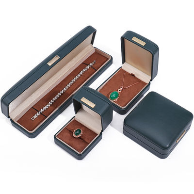 Soft Touch Convex Roof Faux Leather Jewelry Packaging Box Set for Ring Bracelet