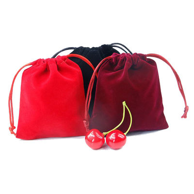 Multiple Size Smooth Drawstring Velvet Jewelry Bag for Luxury Jewelry Gift Packaging