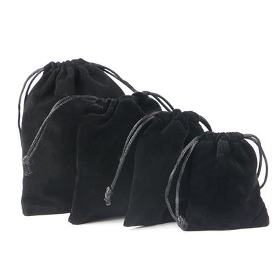 Multiple Size Smooth Drawstring Velvet Jewelry Bag for Luxury Jewelry Gift Packaging