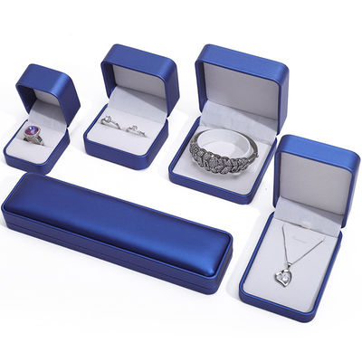 Custom Shape Glossy PU Leather Jewellry Case , Jewelry Box Sets For Packaging