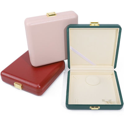 Spacious Space Multifunctional PU Leather Jewelry Organizer Box Buckle Closure