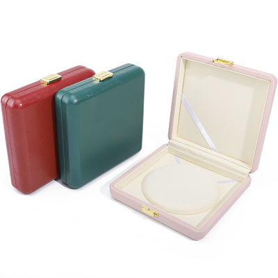 Sumptuous Durable PU Leather Pearl Necklace Packaging Case Large Jewelry Box