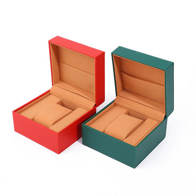 Stylish Soft Lining PU Leather Watch Storage Box With Inner Jewelry Pocket