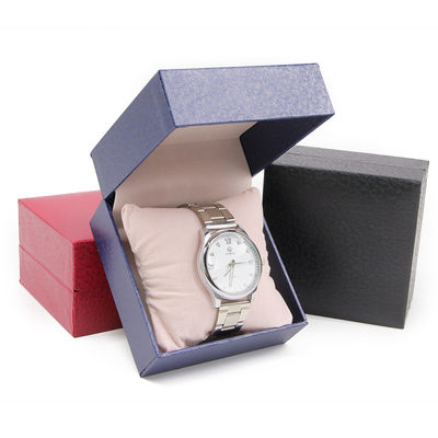 Fine Pebble Grain Hard Paper Watch Packaging Box Compact Cardboard Storage Case