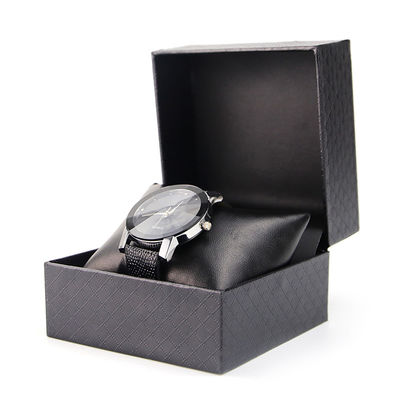 Diamond Crosshatch Textured Hard Paper Watch Case Cardboard Luxury Box