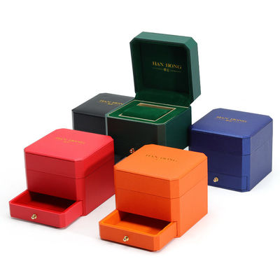 Custom Logo Hard Paper Watch Box Packaging Luxury Storage Organizer With Drawer